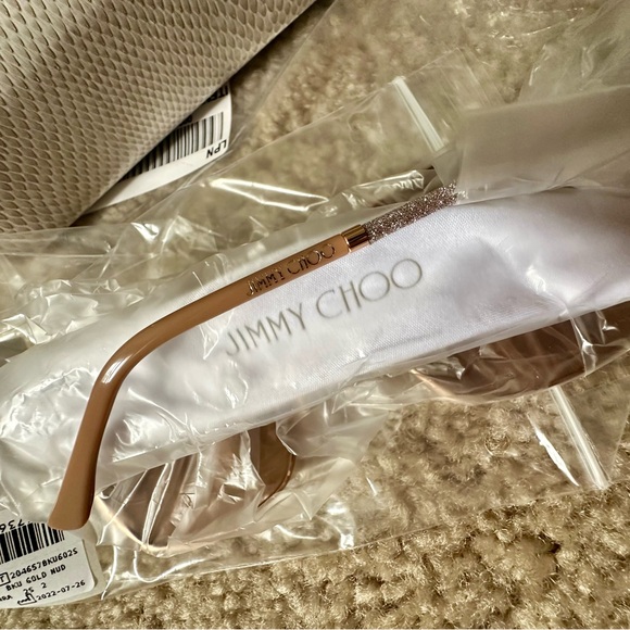 Jimmy Choo | LAVI 60mm Sunglasses in Gold Havana w/ Brown Gradient & Flash Lense - Picture 5 of 12